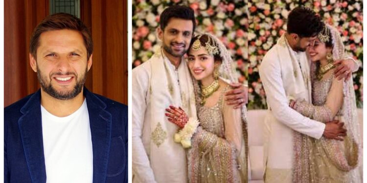 Shahid Afridi sends message on Shoaib Malik’s marriage with Sana Javed