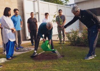 Indian FM Jaishankar plants sapling in Islamabad