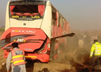 Motorway bus accident claims 10 lives near Fateh Jang