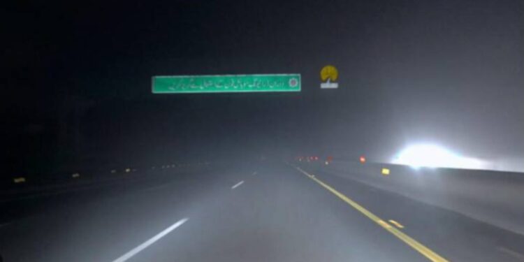 Motorway sections shut due to fog