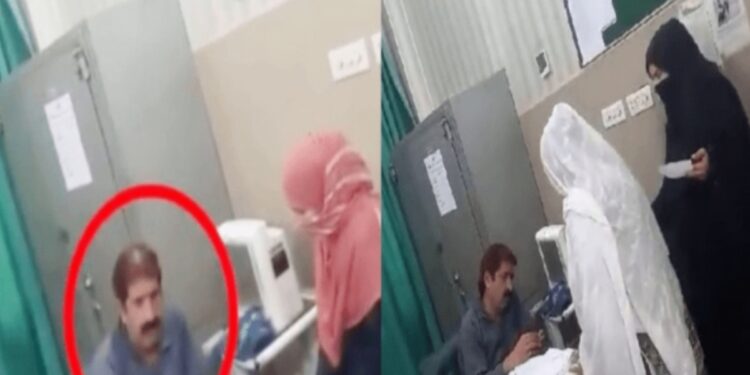 Sweeper seen treating patients at Punjab hospital